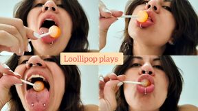 Playing with my lollipop in my mouth - Mouth Play - Tongue Play - Mouth Fetish