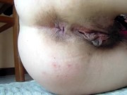 I widen my asshole while I spank myself