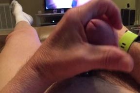 Masturbating.