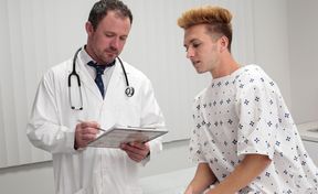 Anal bareback at the clinic for Jesse Zeppelin and Cameron Basinger
