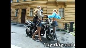 Fight for the biker'_s rod!