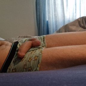 Cumming through my boxers after work