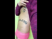 alien inside my belly?! Belly bloat fetish - pregnant with alien