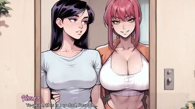 My Step Sis gets her ass grabbed by stepdad while I watch in wild taboo Hentai game!