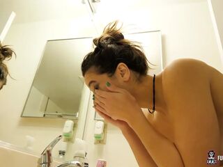 Abbie Maley can't keep her hands off her chap's thick weenie