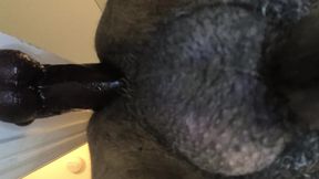 Ass farts on my dildo