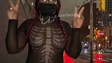 Sheer skeleton jumpsuit