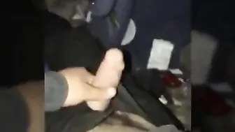 Homeless guy gives deepthroat blowjob outdoors for cash