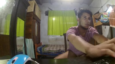 Amateur Latino is playing with his johnson in front of the camera