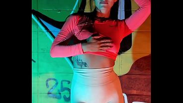 Night neon dancing and beauty flashing fun