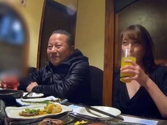 Young asian masseuse wanking an old guy