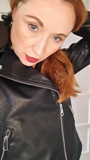 CFNM Leather Clad MILF JOI with Count Down