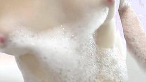 ”Britney Blue Fingering Closeup in Bathtub”