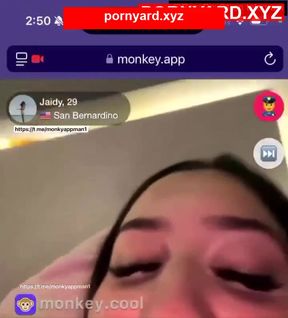Amateur teen flashes webcam in public