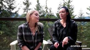 Ersties Alanna & Nicole Have Lesbian Fun at a Cabin