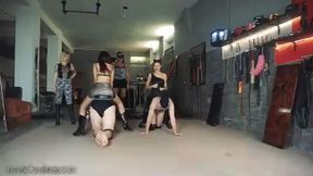 Pony Racing - pony play - BDSM - Female domination - multiple mistresses - humiliation - sub training - boots - whipping - corporal punishment