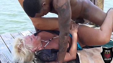 Sex Freaks Rome Major & Mandi McGraw Have Sex On The Dock Sea!