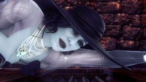 alcina dimitrescu takes anal beads dildo up her ass - resident evil village porn parody