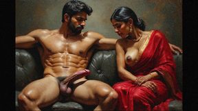 Sex with my house owner for some good pleasure with his big fat cock