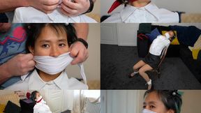 Young Chinese secretary jade's first and last time on the job, Chair tied and multi gagged (mp4)