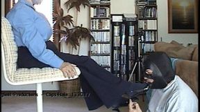 Maria Blue Stockings Heels Sitting MP4