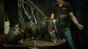 Heavy Chain Bondage Fox: Tight Corset, Leather Mask & Endurance Challenge