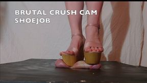6ft Barbie in Heavy Wooden Wedges Sadistically Crushes, Stomps and Drains your worthless Cock and Balls **CRUSH CAM**