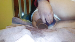 Doppelpenetration, Papa, Fett, Knackarsch, Knackarsch – Solo-Mädchenfilm von molligen schwulen Amateur-Schlampen in Dessous, die mit einem Dildo anal gefickt werden