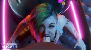 Judy is cleaning and polishing that big cock with her hot mouth