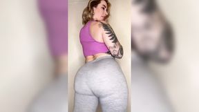 Yoga Pants Big Ass Tease Twerk While You Jerk off to My Bare Ass
