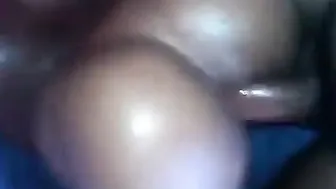 Black amateur with a phat booty gets bareback fucked hard