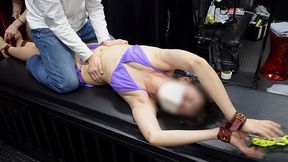 Two Helplessly Ticklish Women Tickle Each Other-2 Lala’s Underarms Fully Exposed in a Helpless I-Position