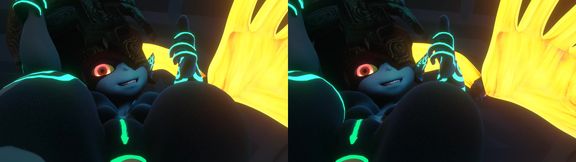 Tiny Babe Midna's Floating in the Air With a Cock in Her Ass