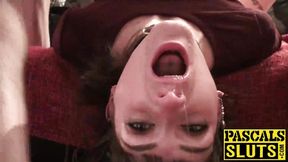 Tattooed chestnut-haired Adreena Winters deepthroats then gets fucked hard on big dick