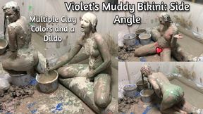 Violet's Muddy Bikini Challenge Side Angle