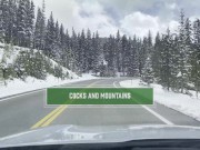 A Cock In The Mountains, Public Peeing and Cumming Off The Side Of The Road