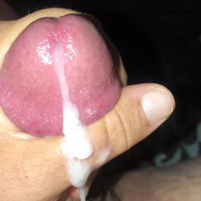 up close chubby cock cum