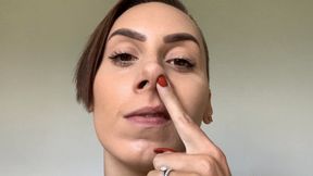 Giantess Up-Close Nose Picking, Eating, Flaring & Blowing POV