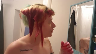 Alternative Girl Shaves Head