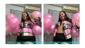 Popping balloons with your hand