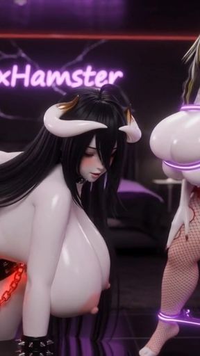 Albedo &amp; Shermie Slutty Duo - Shibari &amp; Slave Bondage Wet Pussy Tease   Clip 2