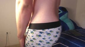 Big Young Latino Masturbates Over Pants