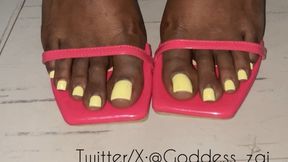 Zai teases her friends brother til he cums for her | FEET JOI | C4SFeet26