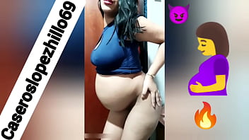 Pregnant masturbating in the bathroom