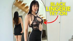 4K Close-up of Translucent Black Lace Lingerie with Magic Elixir Experience