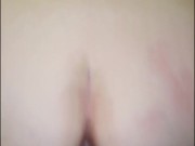 Blonde amatuer PAWG gets cumshot on big ass 💦