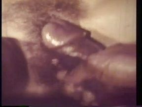 Hairy chick sprayed in her mouth by a big black cock