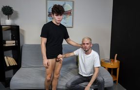 Blonde boy feels excellent with a big dick up his ass