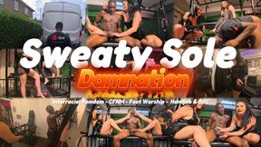 Sweaty Sole Damnation - Interracial Femdom - CFNM - Foot Worship - Handjob - BBC Ft Katlyn Moree, Honey Hudson & Elitefeetstreet - 1080p copy