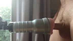 Solo young male fucking FLESHLIGHT hard until he cums / stamina training